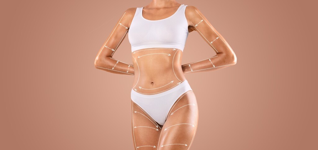 woman engages in body sculpting and contouring