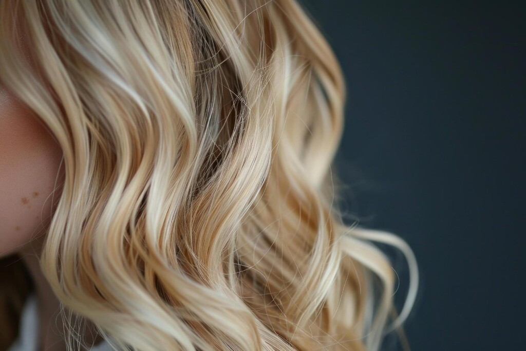 beautiful long wavy blonde hair